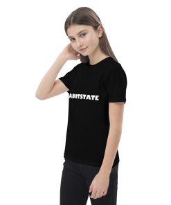 Adotstate Kids Black Tee – Roblox Style White Logo - Image 3