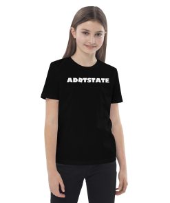 Adotstate Kids Black Tee – Roblox Style White Logo - Image 5