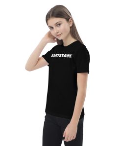 Adotstate Kids Black Tee – Roblox Style White Logo - Image 7